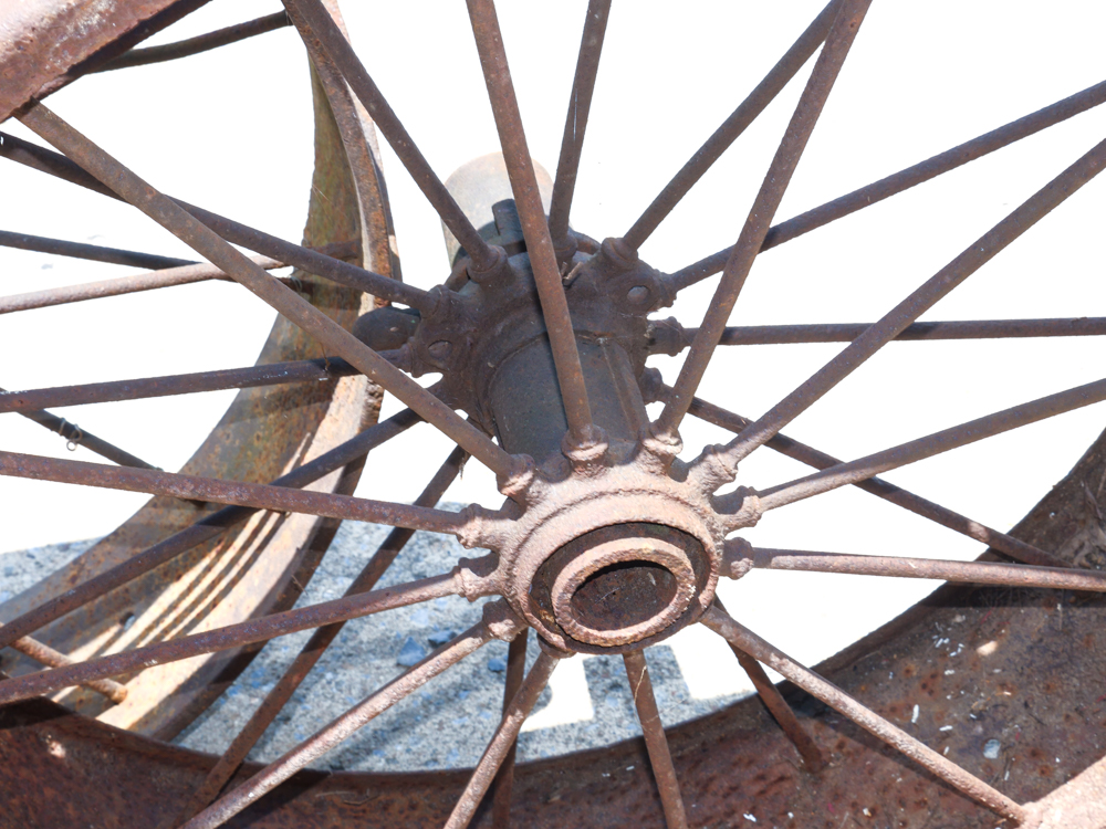 Pair of Antique Cast Iron Wheels