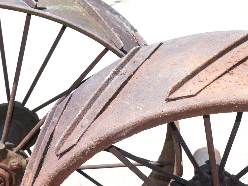 Pair of Antique Cast Iron Wheels