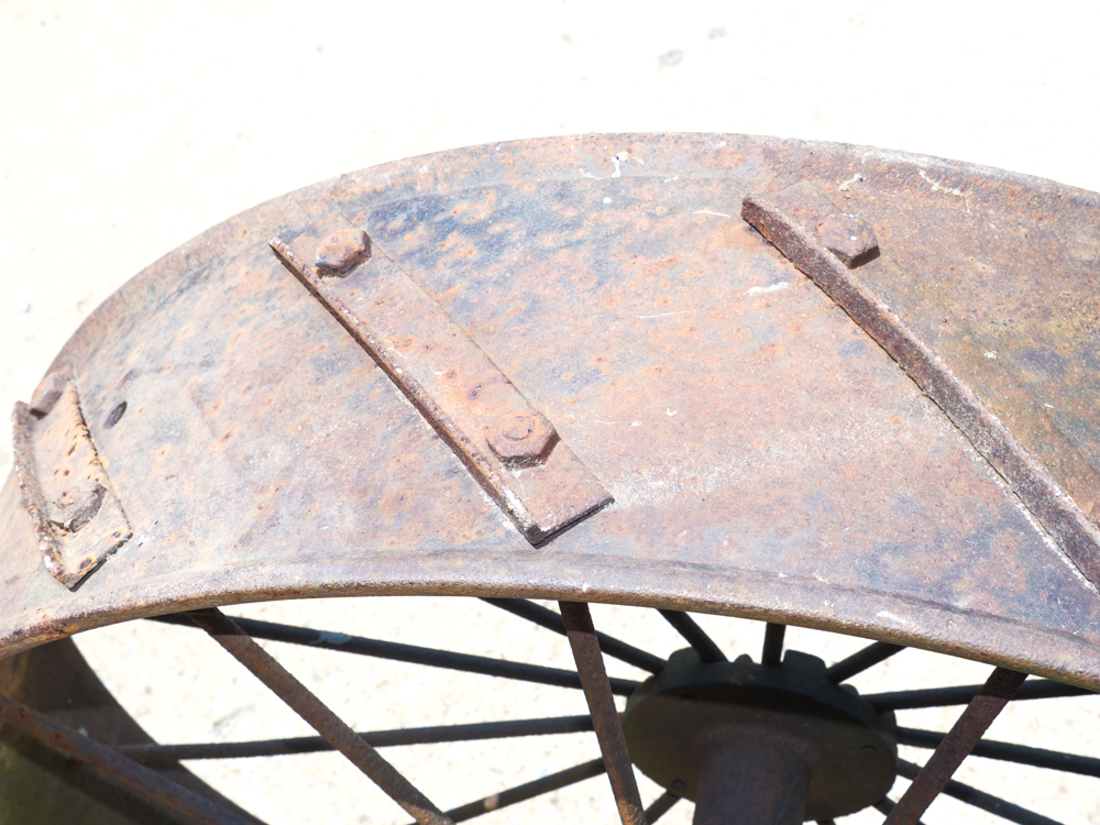 Pair of Antique Cast Iron Wheels