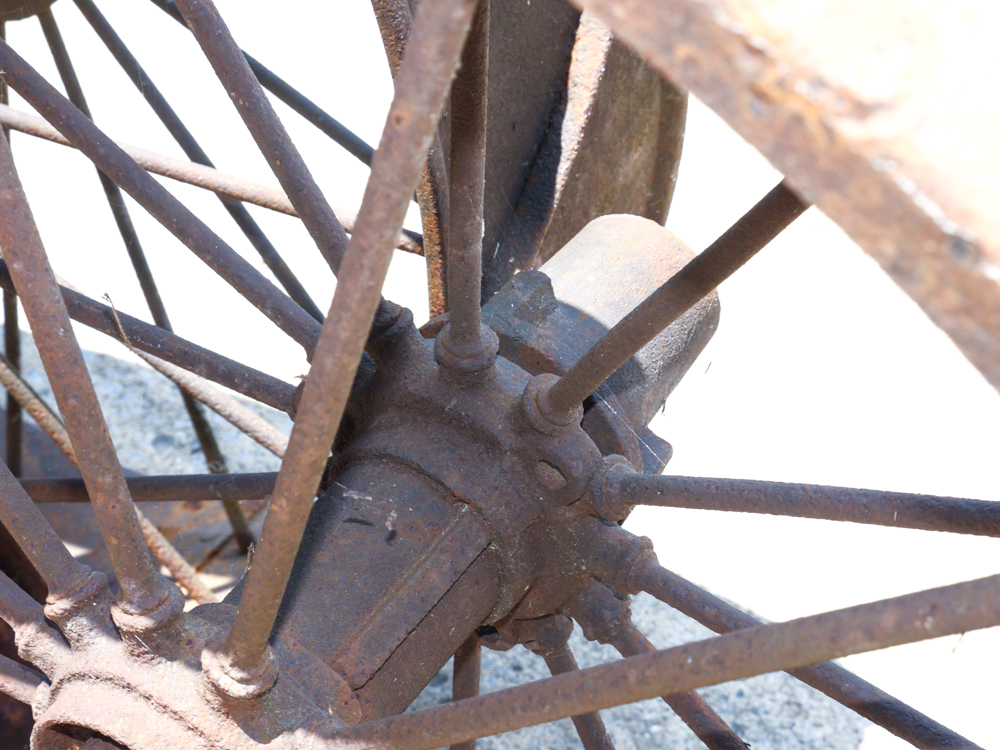 Pair of Antique Cast Iron Wheels