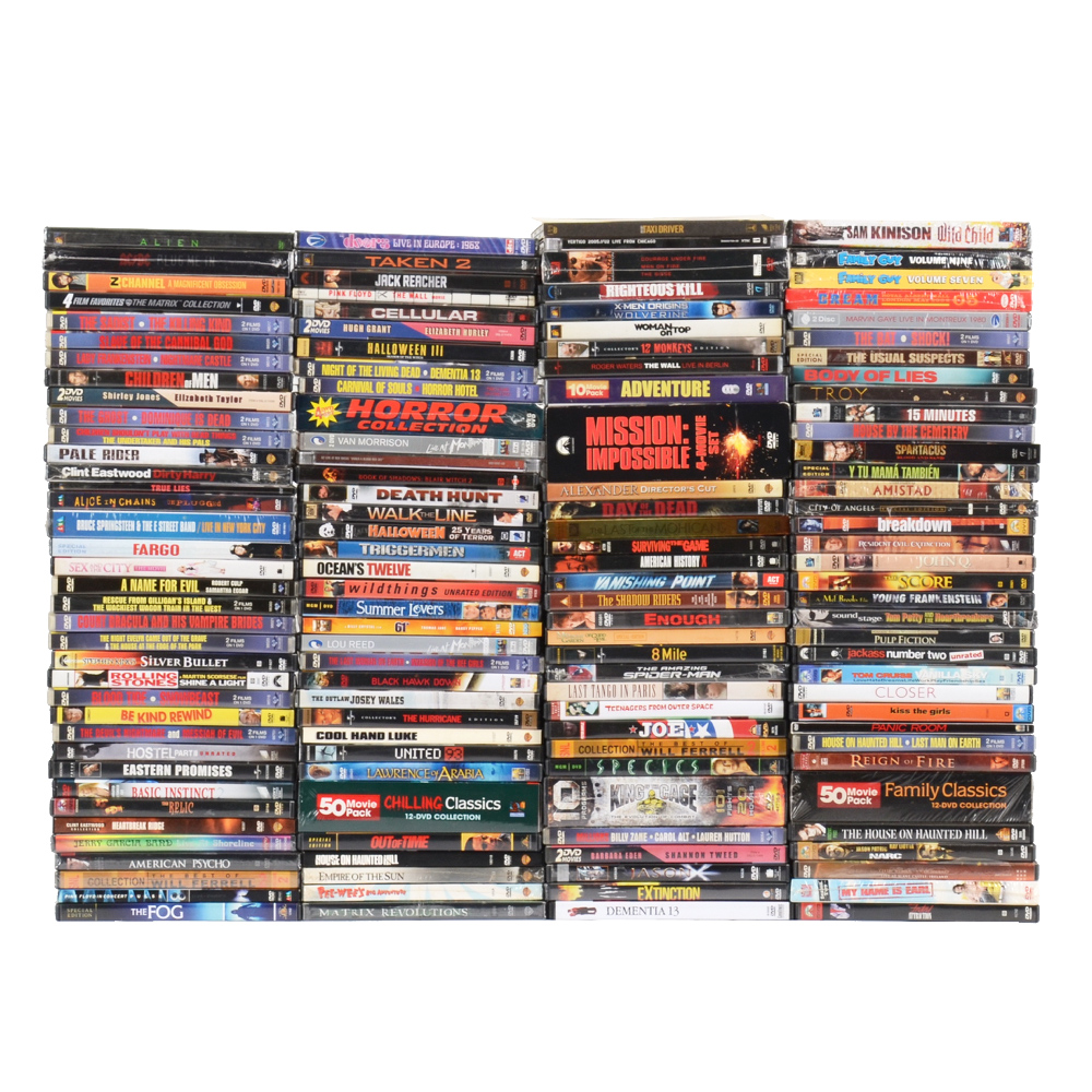 Classic Film, Feature Film, Music and Horror Film DVD Collection