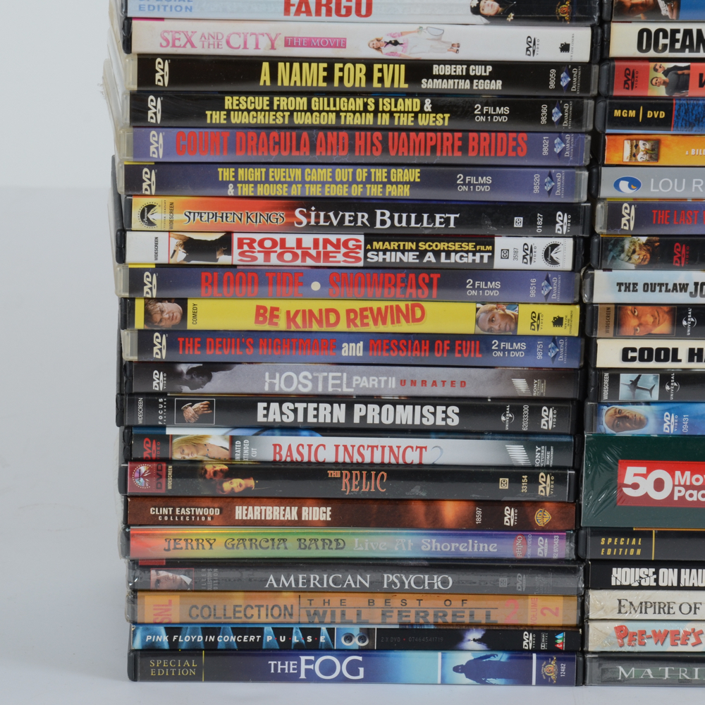 Classic Film, Feature Film, Music and Horror Film DVD Collection