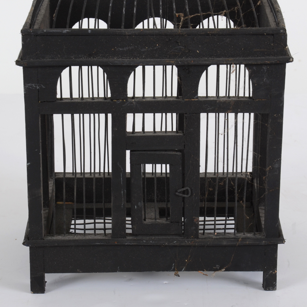 Four Wood and Metal Birdcages