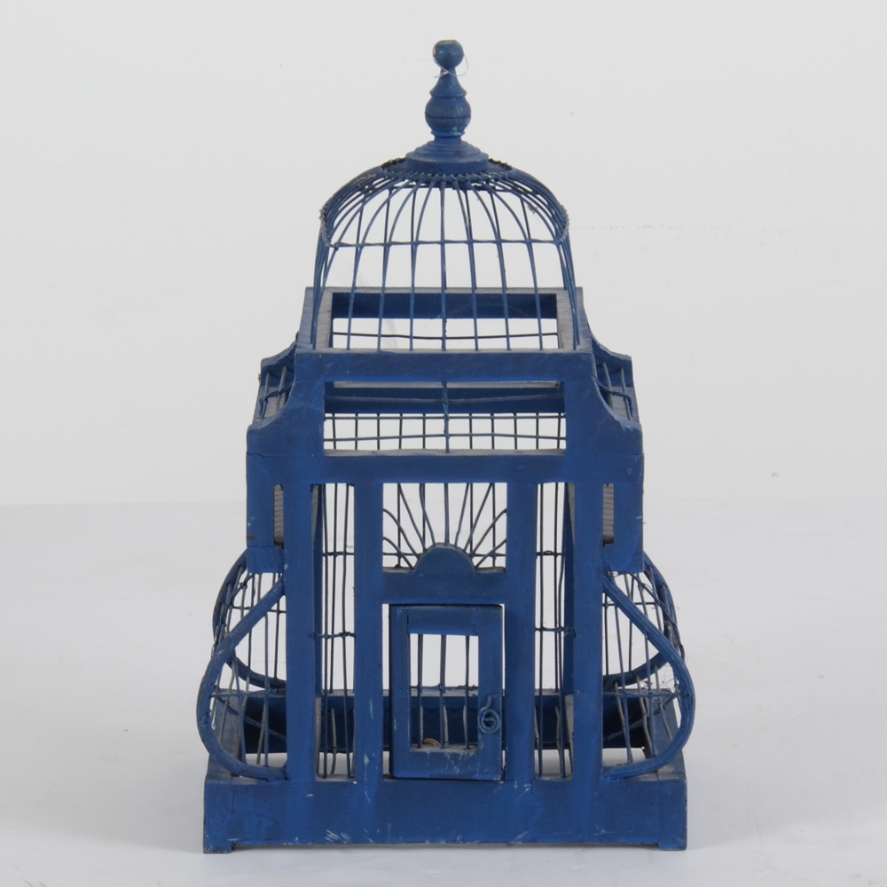 Four Wood and Metal Birdcages