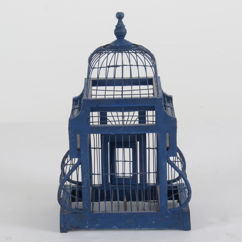 Four Wood and Metal Birdcages