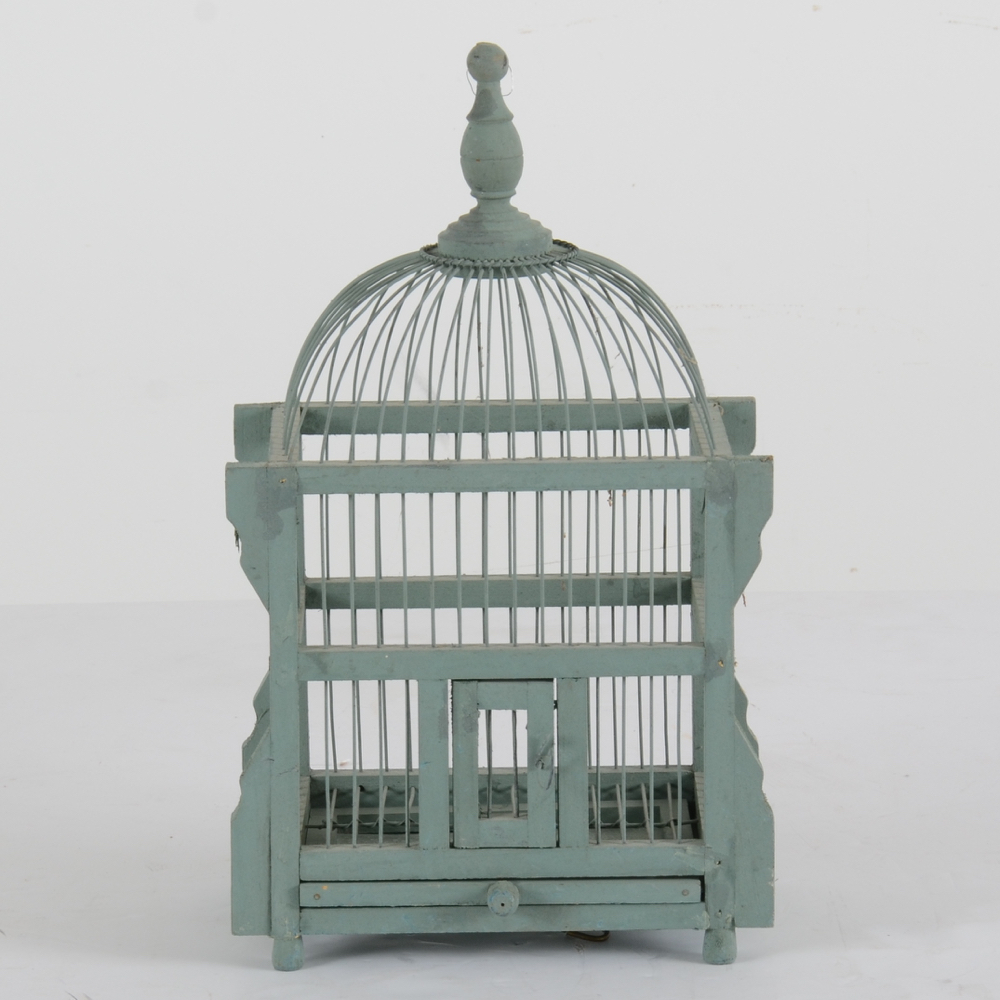 Four Wood and Metal Birdcages
