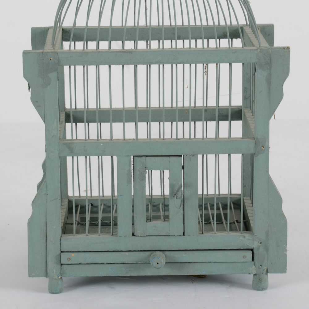 Four Wood and Metal Birdcages