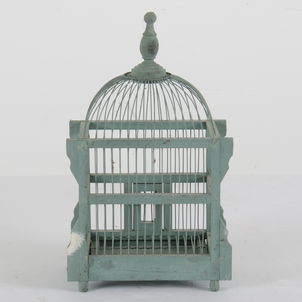 Four Wood and Metal Birdcages