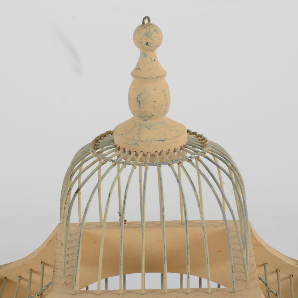 Four Wood and Metal Birdcages
