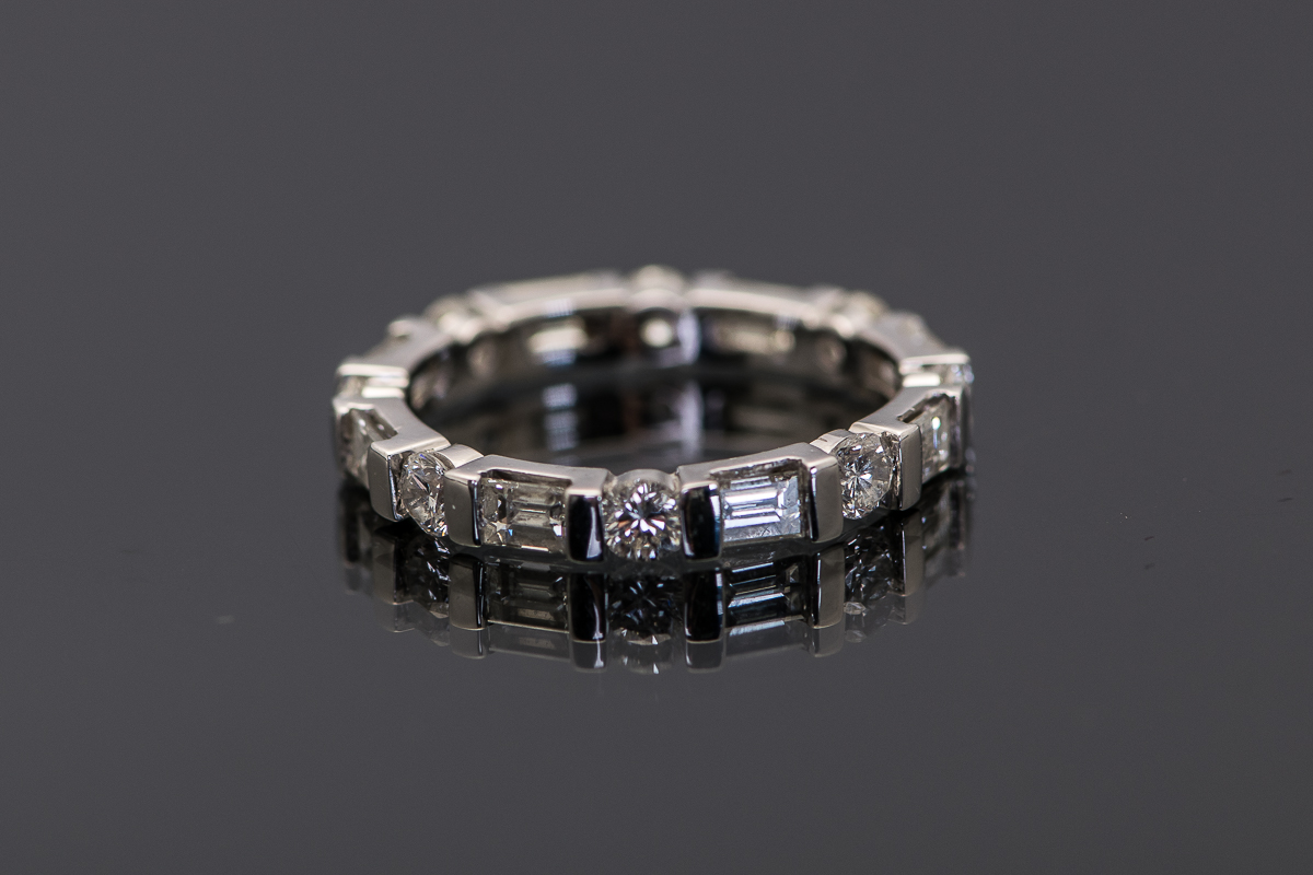 18K White Gold and 1.33 CTW Diamond Eternity Band