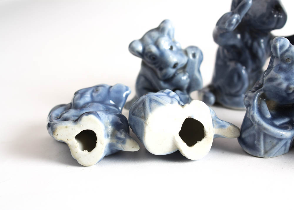 Collection of Small Vintage Dog Figurines