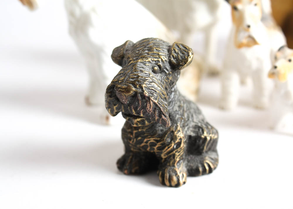 Collection of Small Vintage Dog Figurines