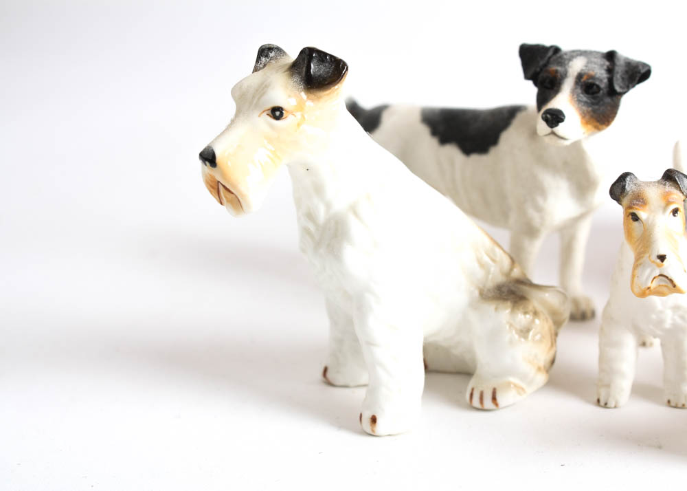 Collection of Small Vintage Dog Figurines