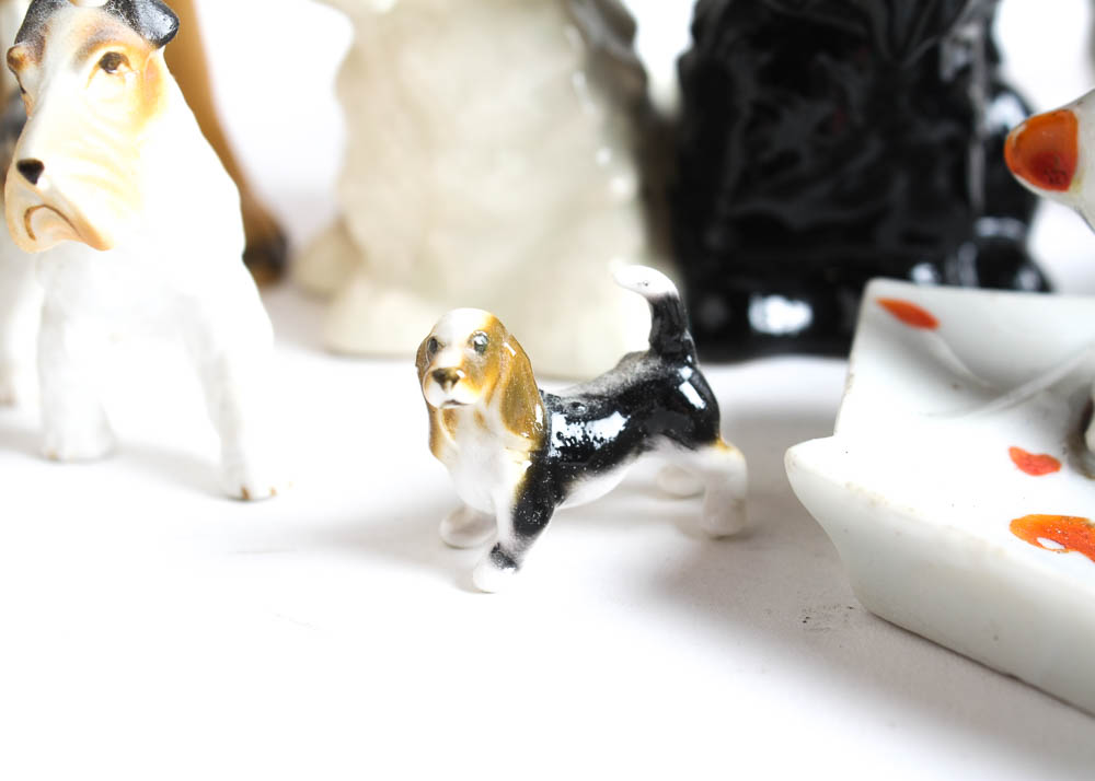 Collection of Small Vintage Dog Figurines