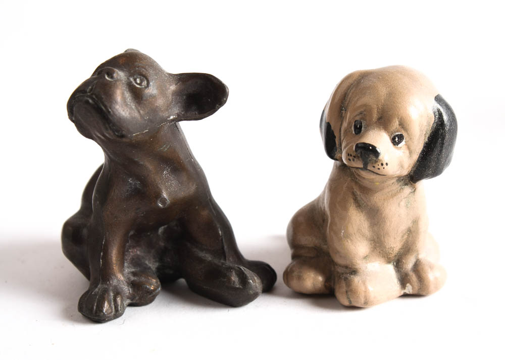 Collection of Small Vintage Dog Figurines