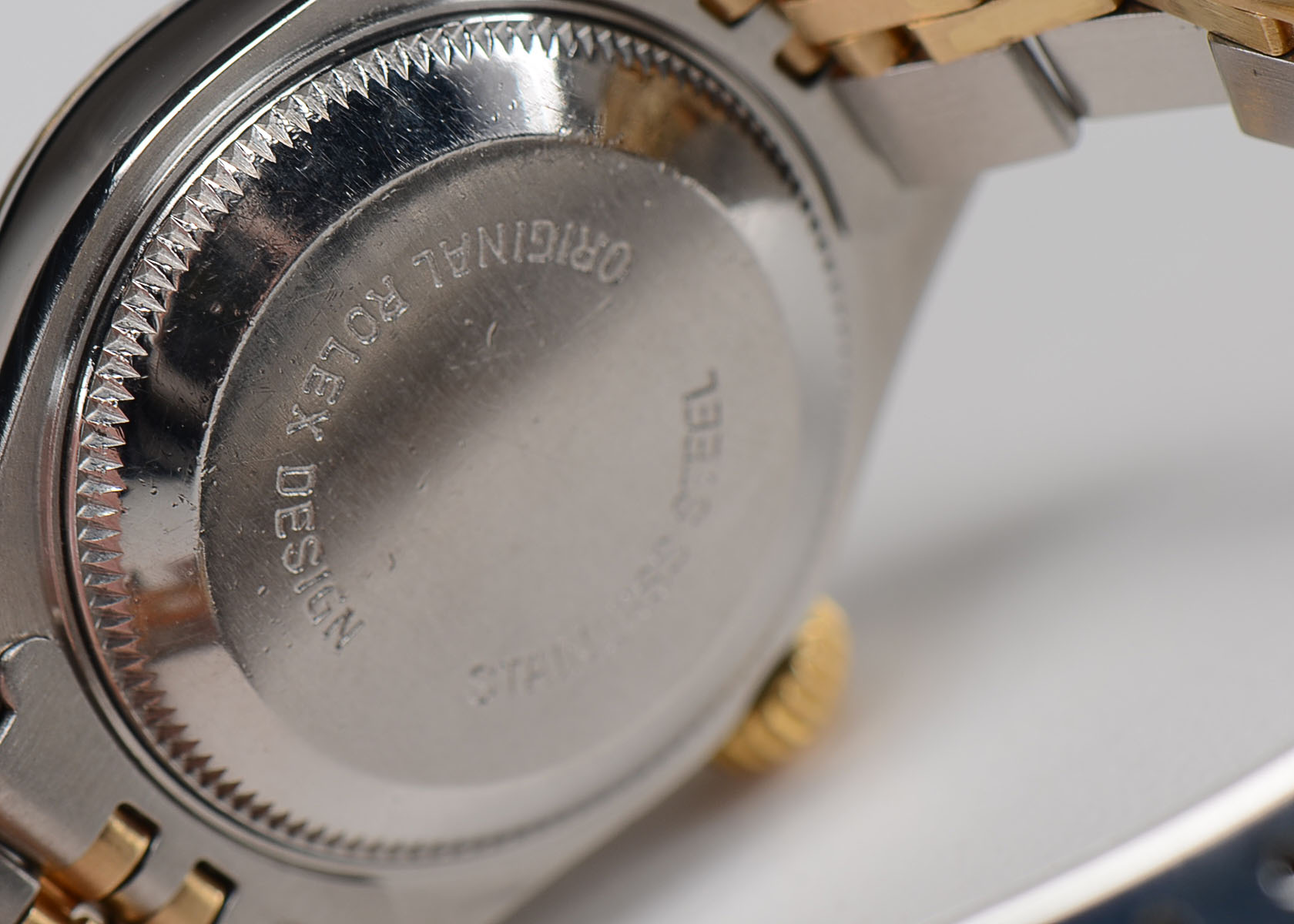 Women's Rolex Datejust 18K Yellow Gold & Steel Black Tapestry Diamond Dial Watch