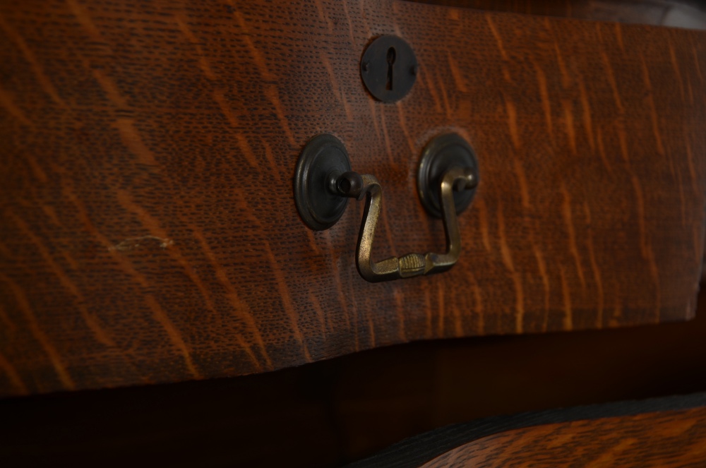 Circa Late 19th Century Tiger Oak Quarter Sawn Dresser