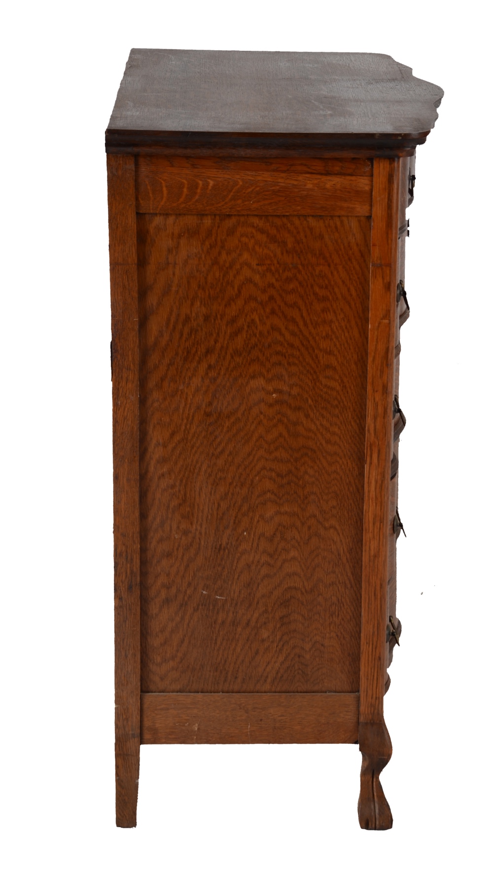 Circa Late 19th Century Tiger Oak Quarter Sawn Dresser