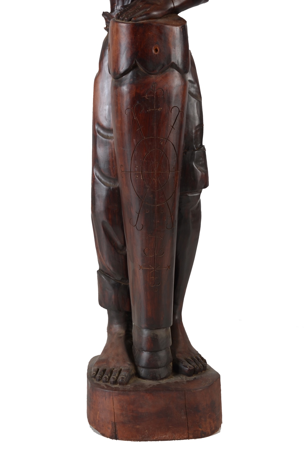 Large African Carved Wood Figural Sculpture
