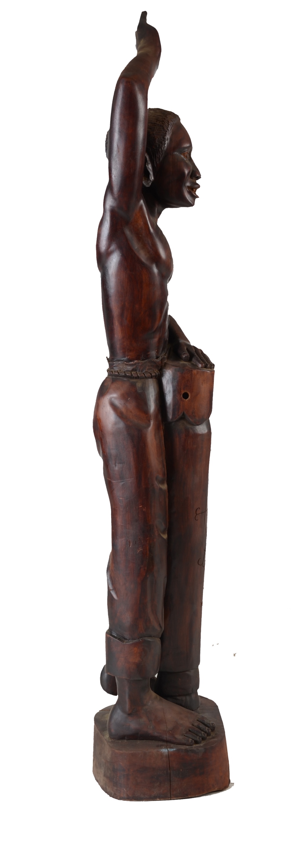 Large African Carved Wood Figural Sculpture