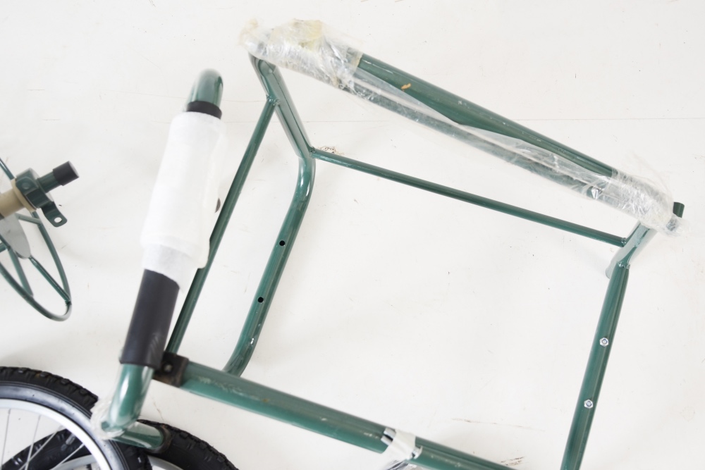 DJB Liberty Portable Garden Hose Caddy and Two Wheelbarrows