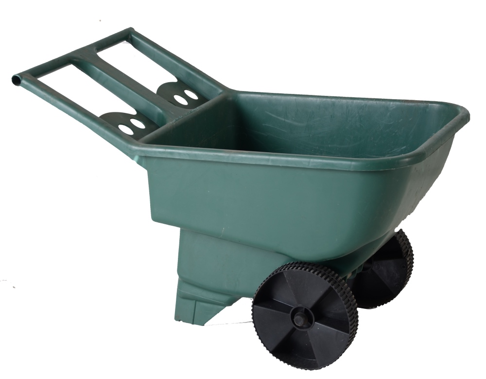 DJB Liberty Portable Garden Hose Caddy and Two Wheelbarrows