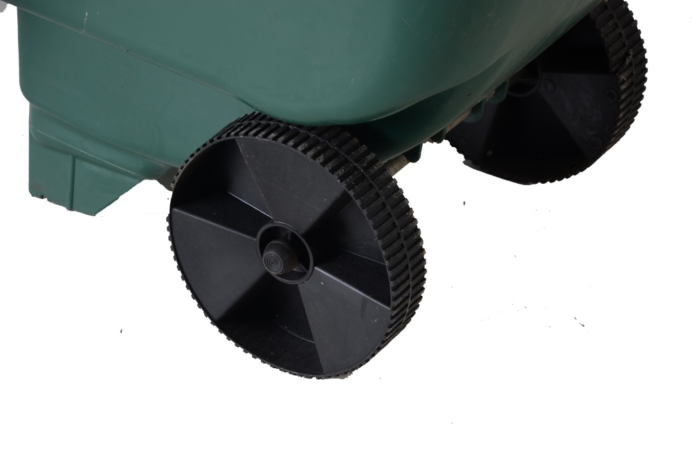 DJB Liberty Portable Garden Hose Caddy and Two Wheelbarrows