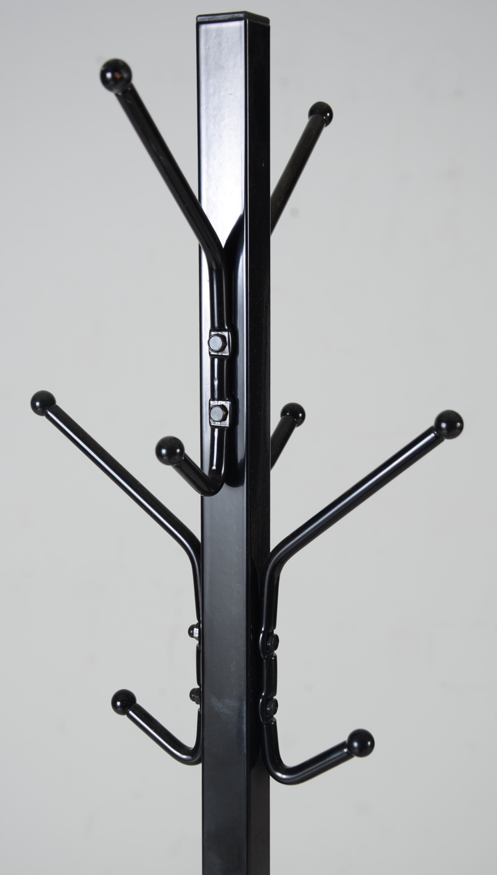 Black Metal Coat Rack with Umbrella Stand