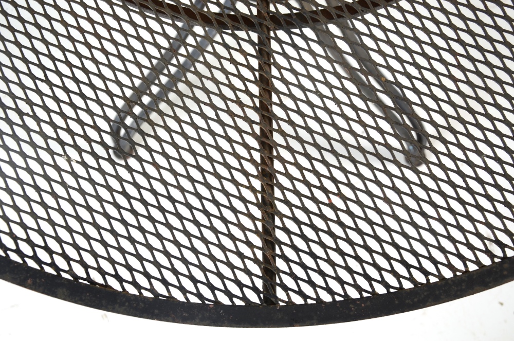 Round Metal Patio Table and Assorted Chairs