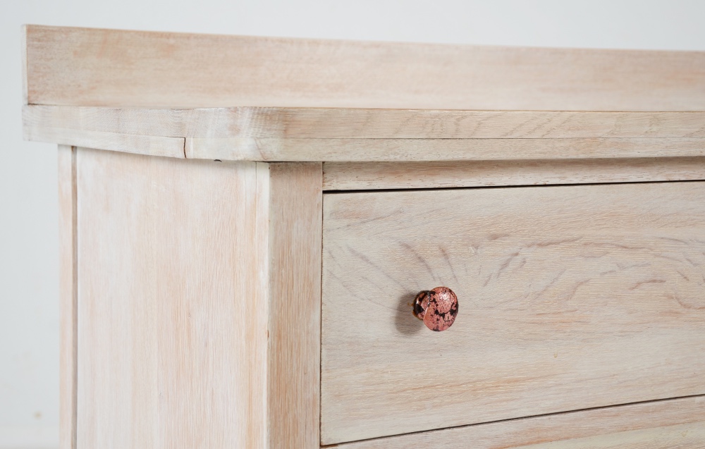 Early 20th Century Pickled Oak Chest