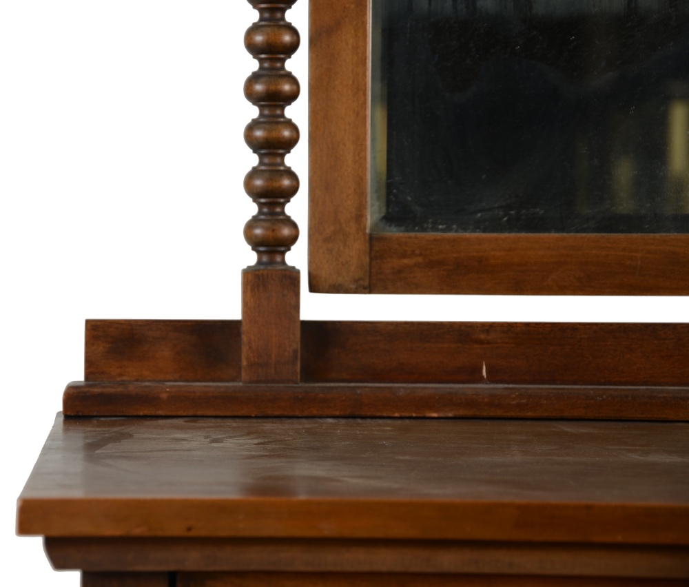 Early 20th Century Birch Tall Chest with Mirror