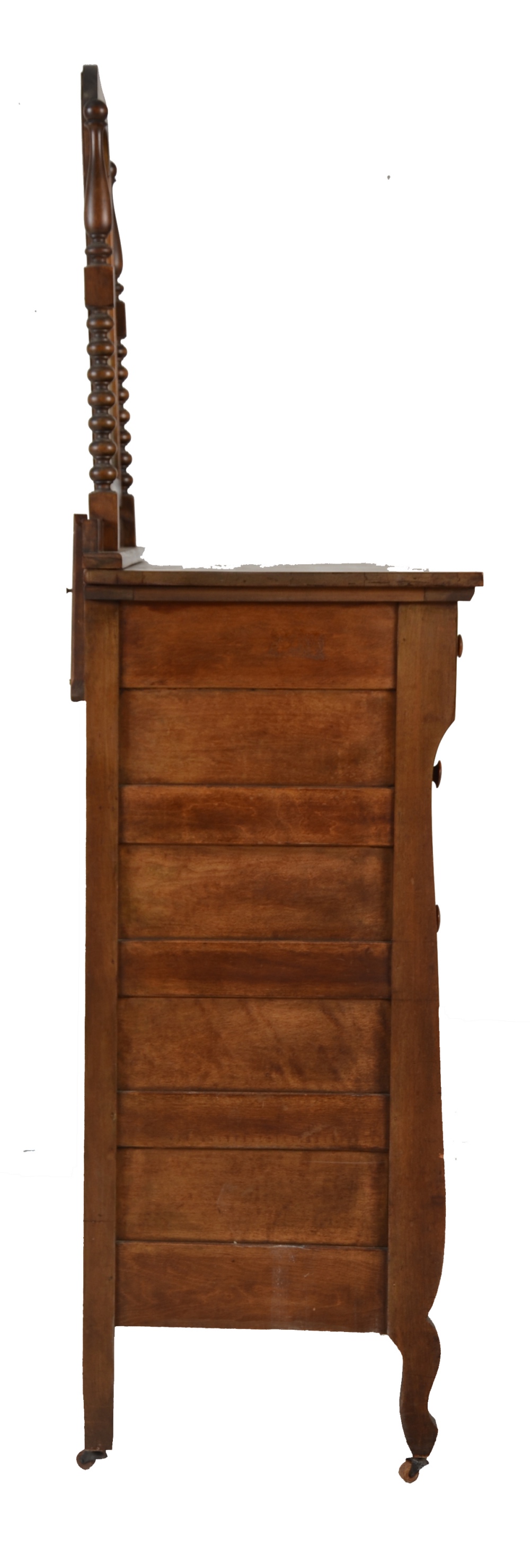 Early 20th Century Birch Tall Chest with Mirror