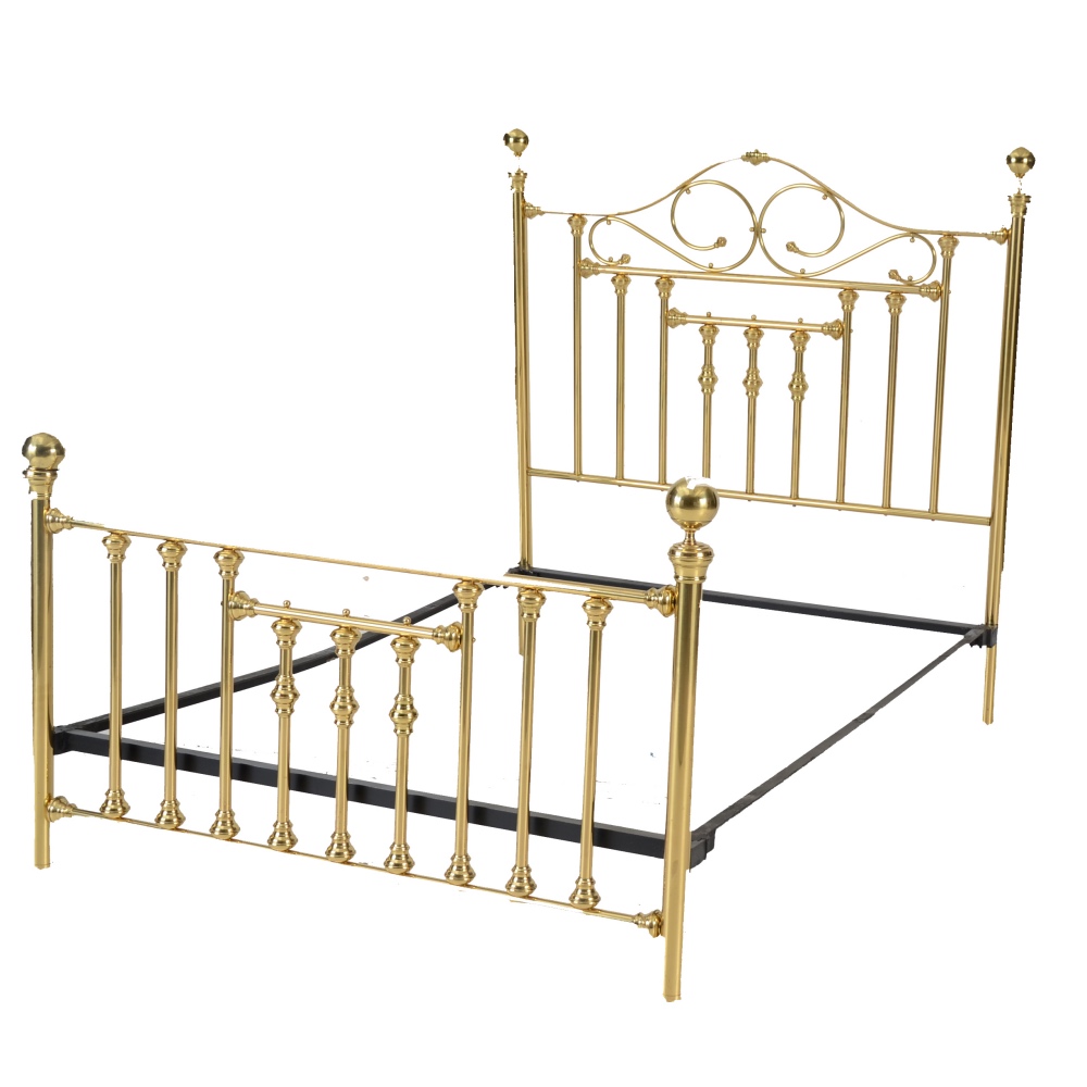 Full-Size Brass Bed Frame