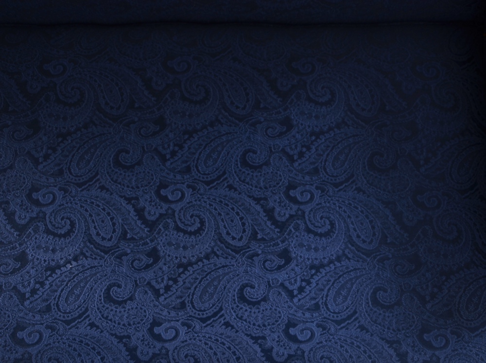 Traditional Settee in Blue Damask