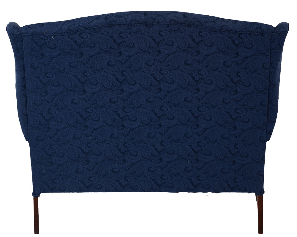 Traditional Settee in Blue Damask