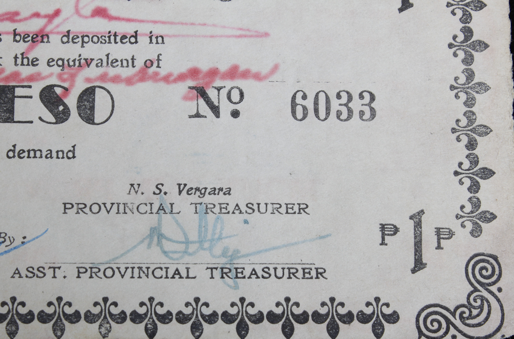 Vintage Philpipines One Peso "Mountain Province Emergency Note"