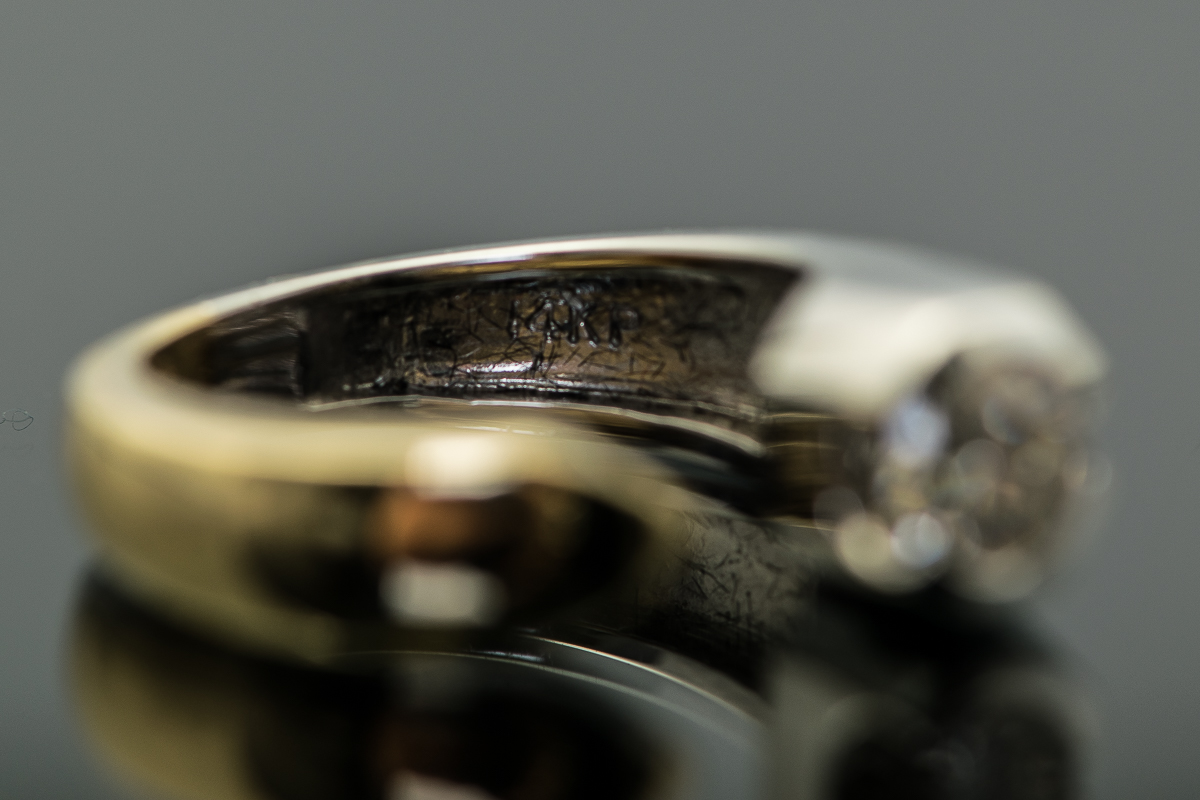 14K Yellow and White Gold Diamond Open Band Ring