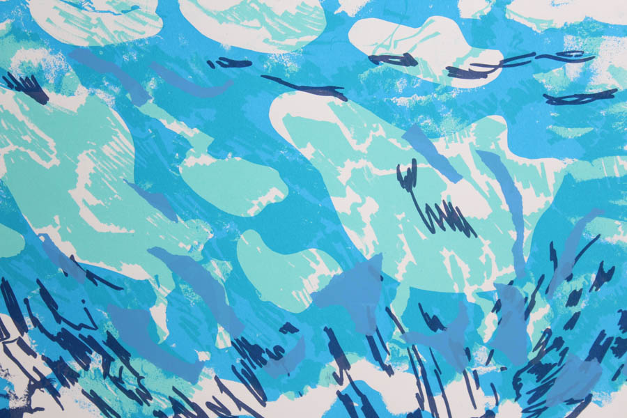 Original Photo Offset Lithograph "Summer Waterlight" by Muriel Green