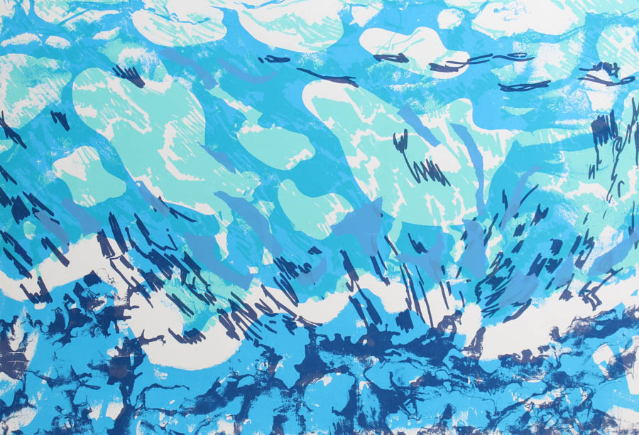 Original Photo Offset Lithograph "Summer Waterlight" by Muriel Green