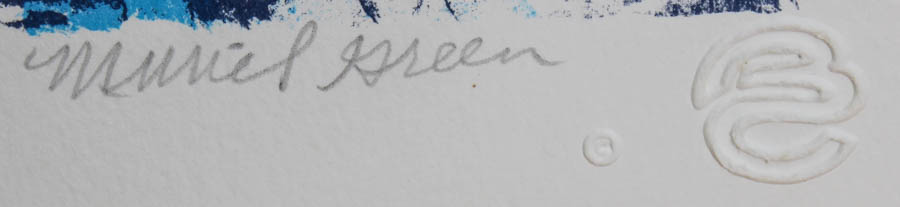 Original Photo Offset Lithograph "Summer Waterlight" by Muriel Green