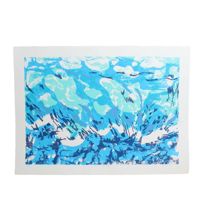 Original Photo Offset Lithograph "Summer Waterlight" by Muriel Green