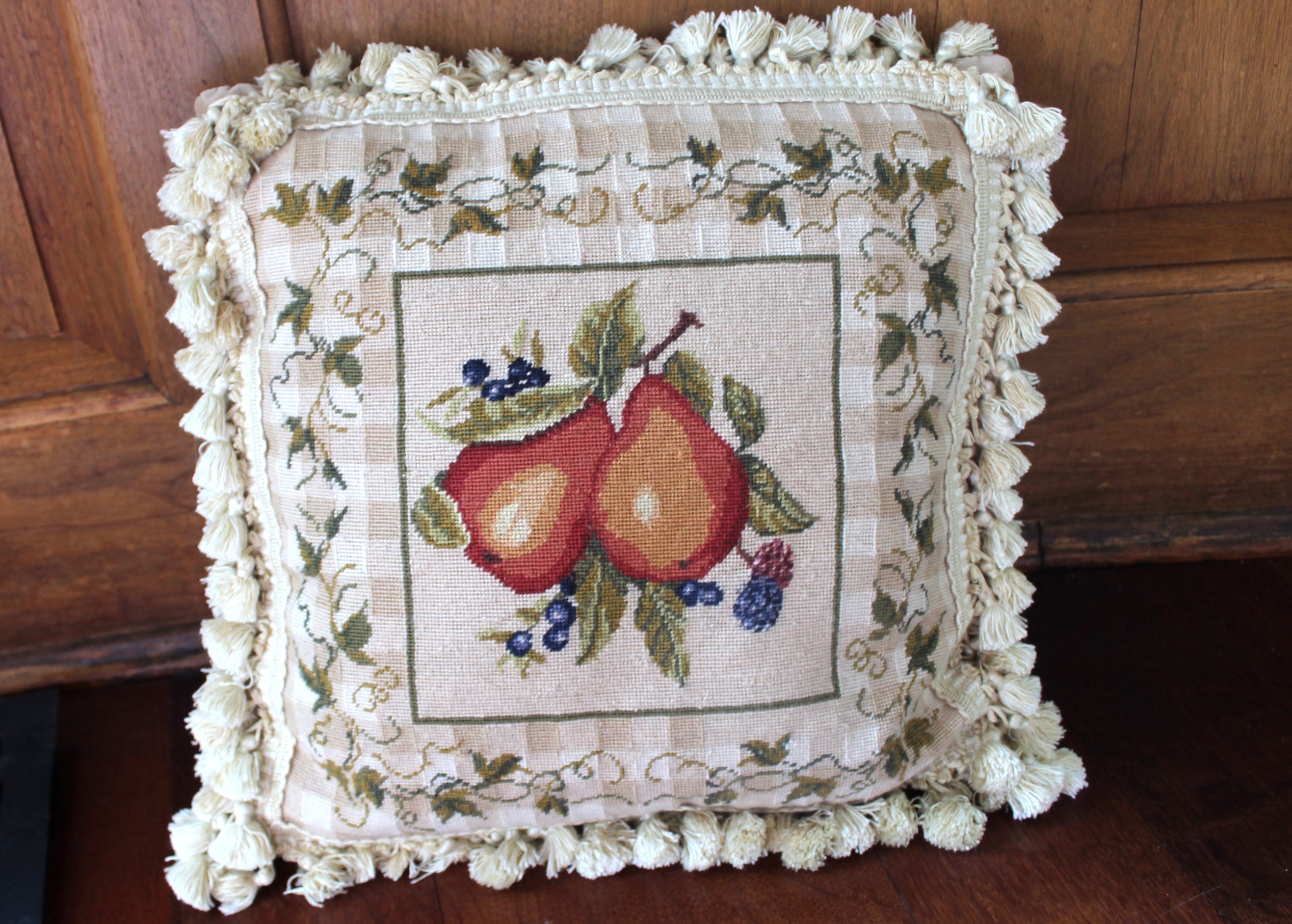 Grouping of Needlepoint Throw Cushions