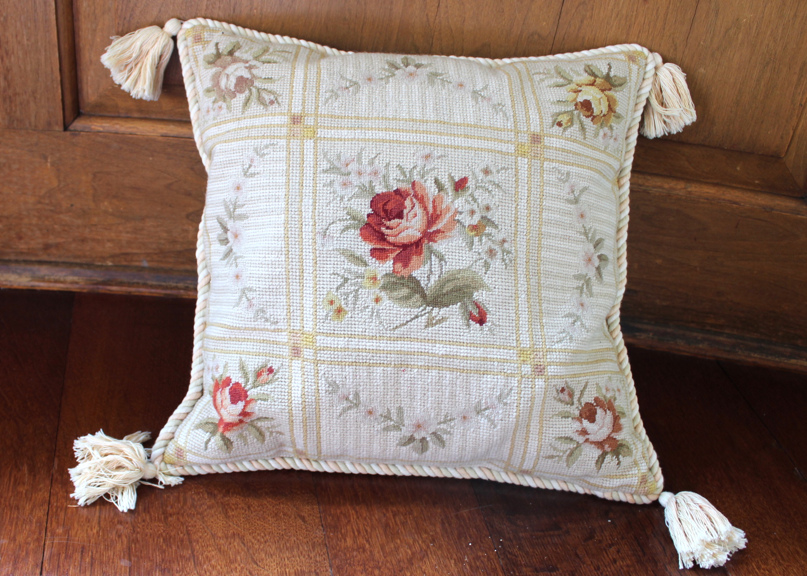 Grouping of Needlepoint Throw Cushions