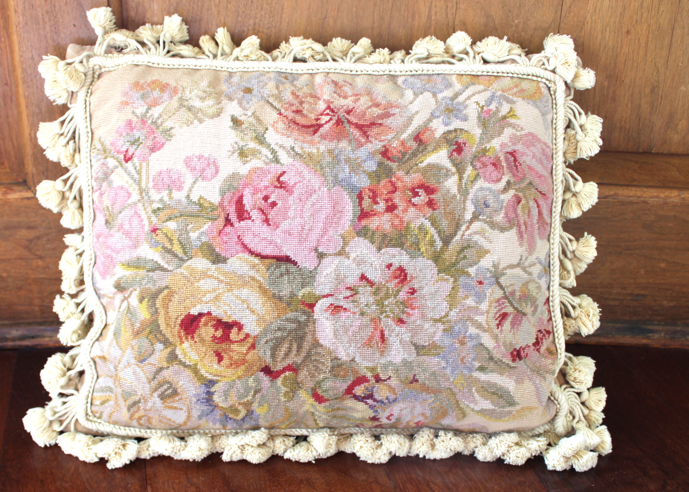 Grouping of Needlepoint Throw Cushions