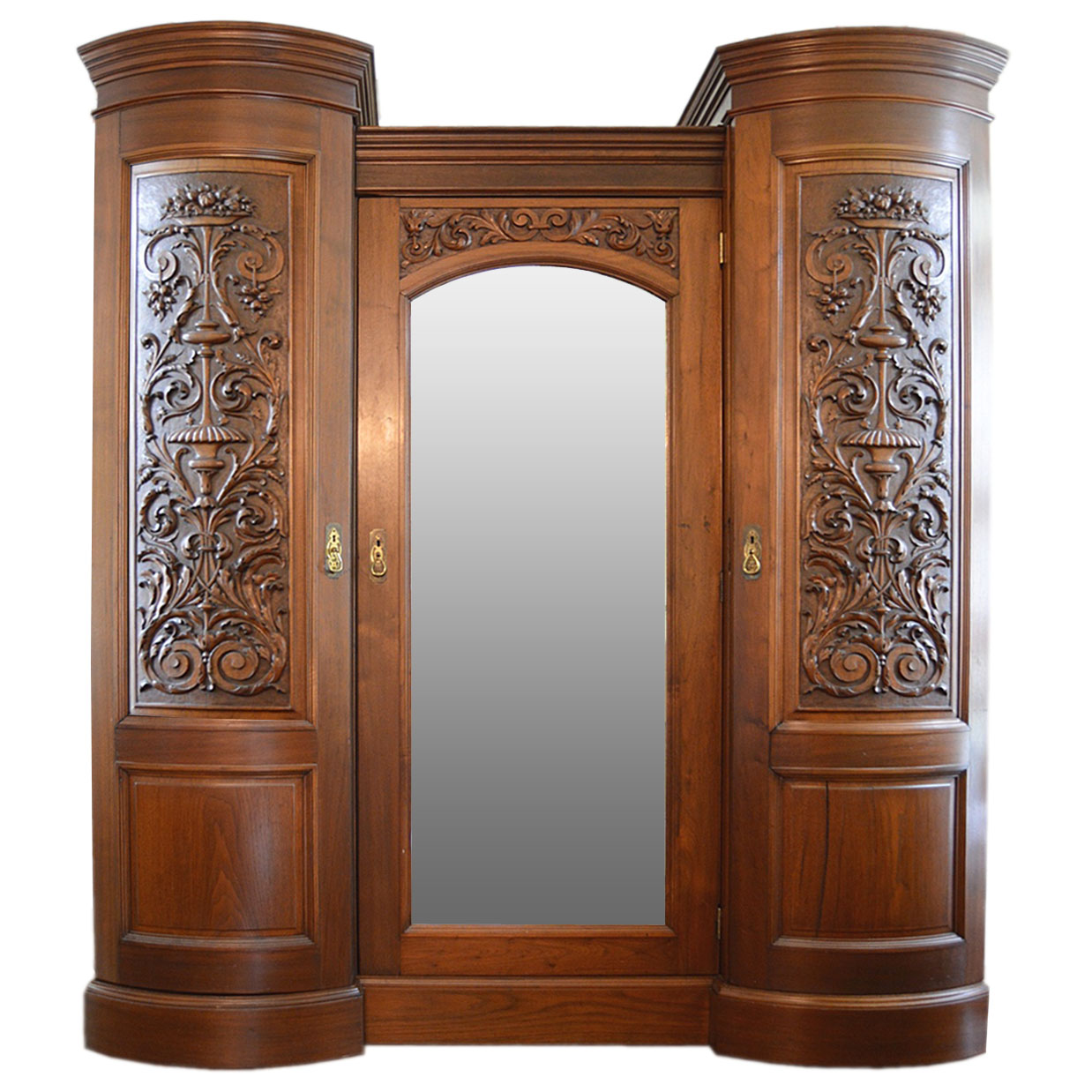 19th Century French Rococo Style Walnut Armoire