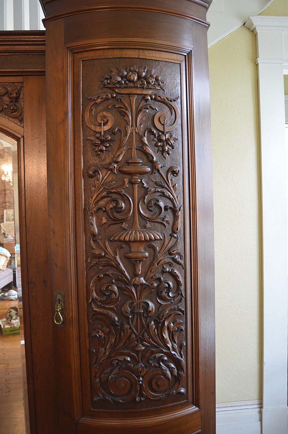 19th Century French Rococo Style Walnut Armoire