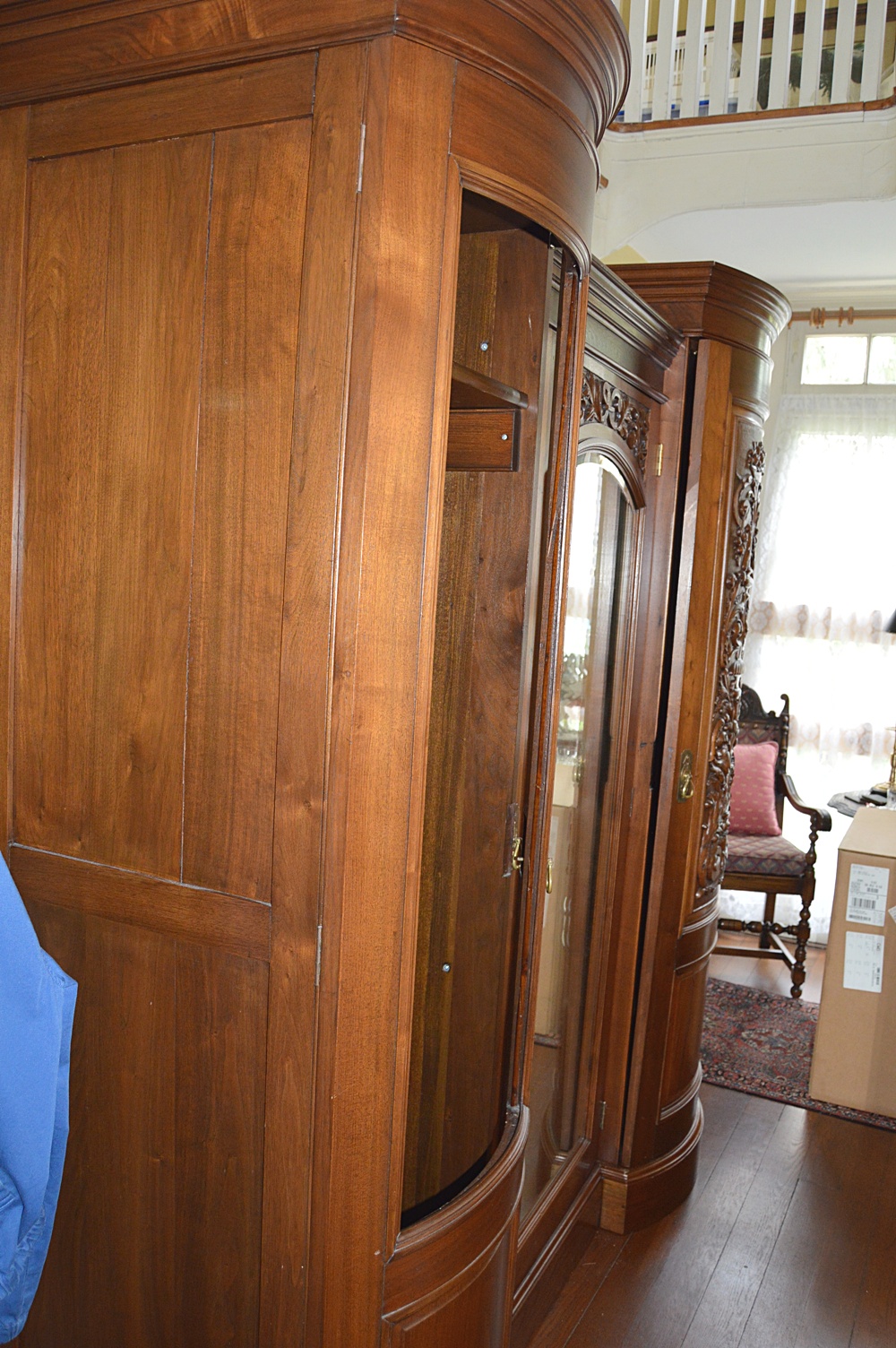 19th Century French Rococo Style Walnut Armoire