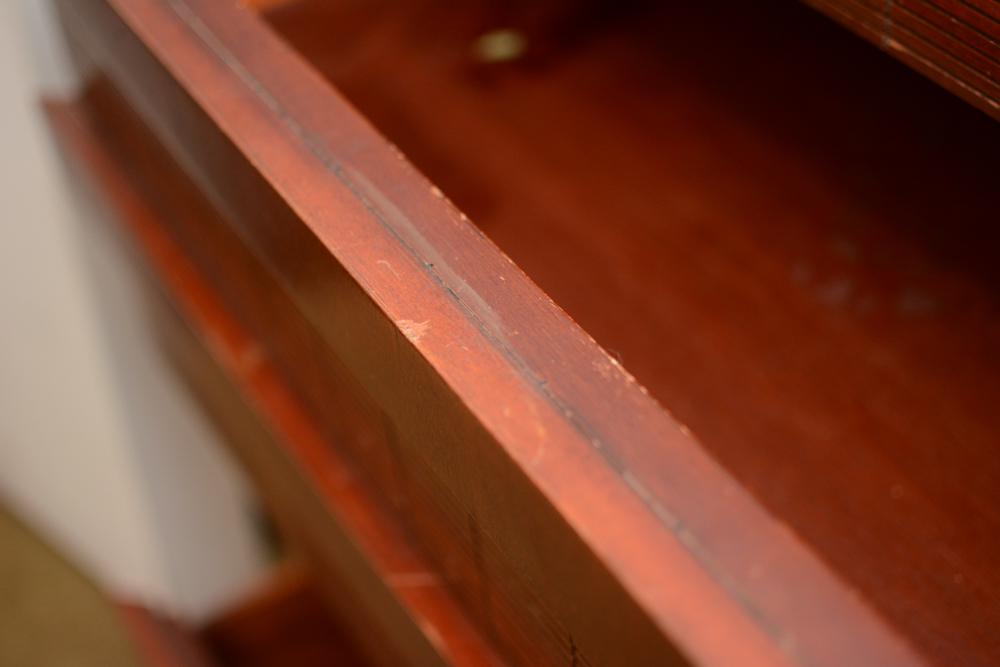 Vintage Five-Drawer Chest and Night Stand in the Modern Style