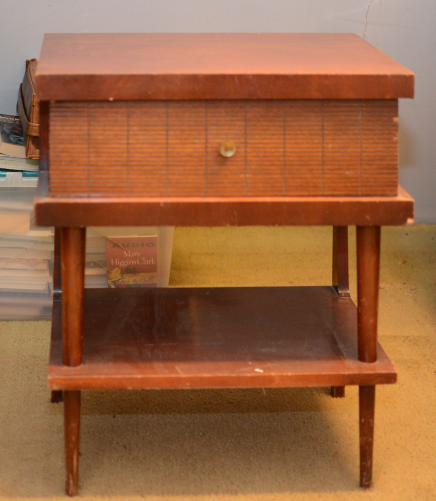 Vintage Five-Drawer Chest and Night Stand in the Modern Style