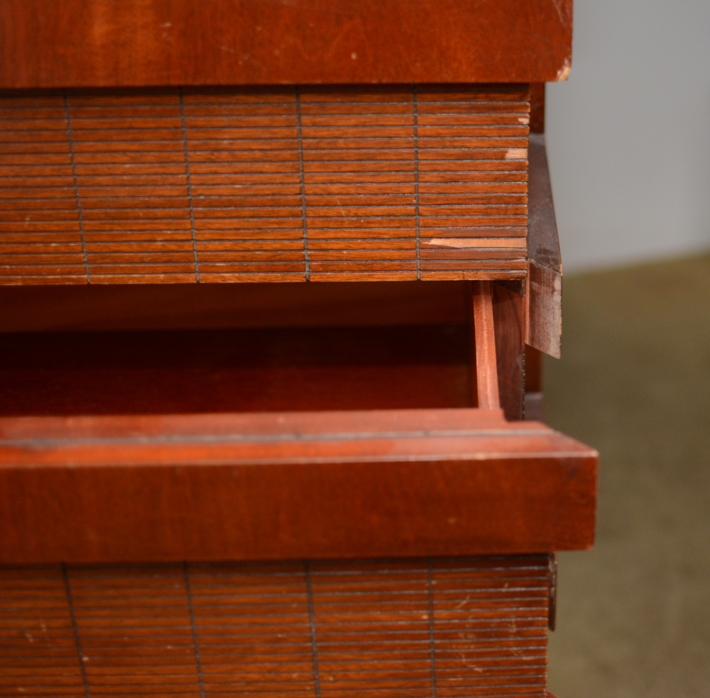 Vintage Five-Drawer Chest and Night Stand in the Modern Style